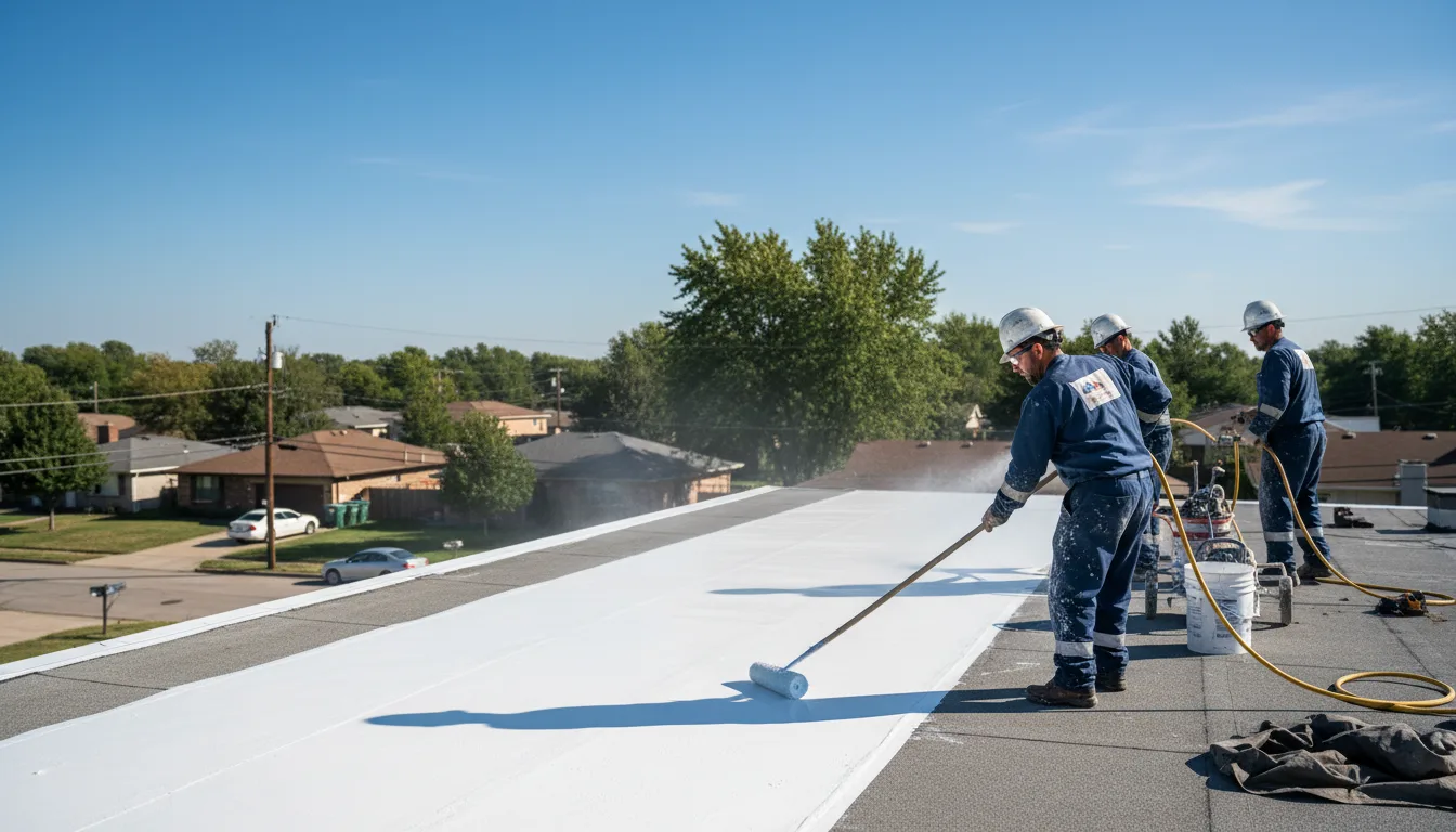 Commercial roof coating in Prescott, KS near me